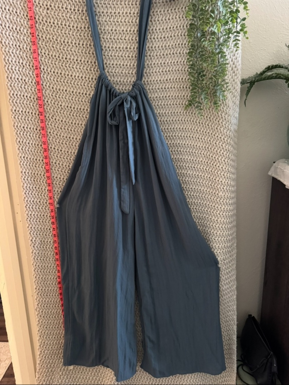 Final touch adjustable, suspender,flowy, wide leg jumpsuit women size medium